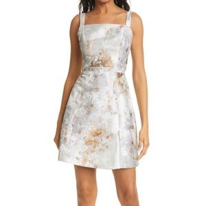 Ted Baker Vanilla Jacquard Fit & Flare Mini Dress